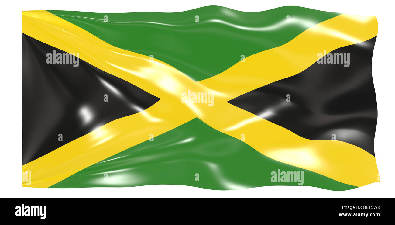 Great Image of the Flag of Jamaica Stock Photo