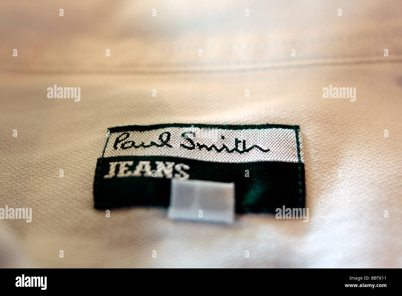 the Paul Smith Jeans label on a shirt Stock Photo - Alamy