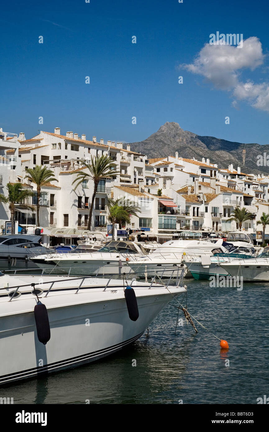 Jose Banus Marina in Marbella Malaga Sun Coast Andalusia Spain Stock Photo