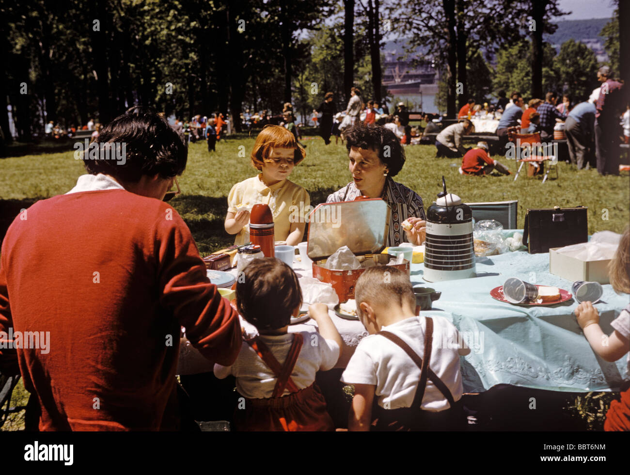 Sunday School picnic St Lambert, Montreal 1957 Stock Photo
