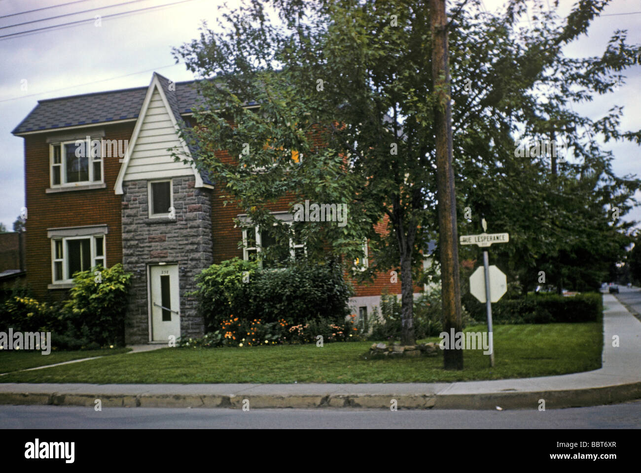 1950s house in St Lambert, Montreal Stock Photo