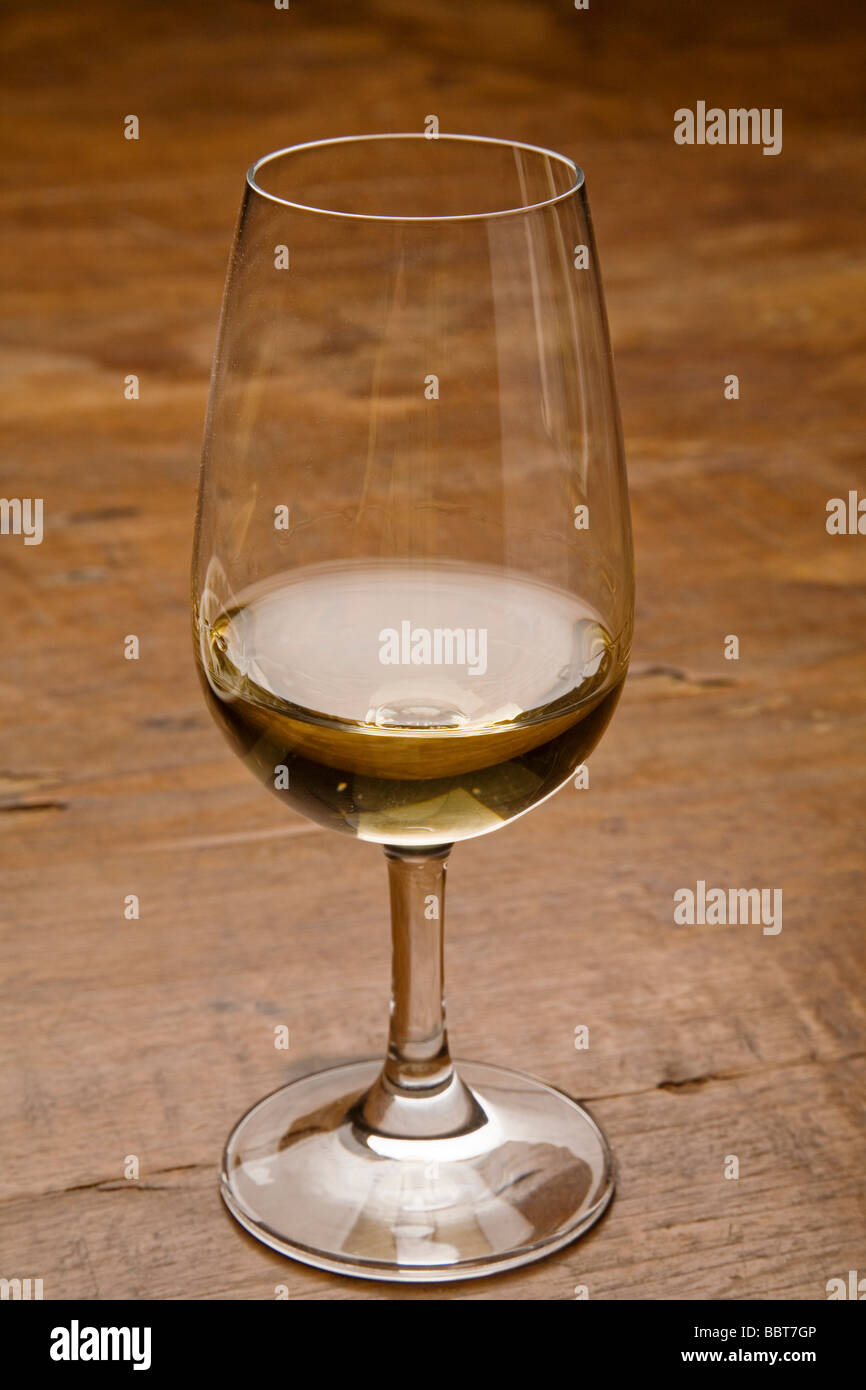 Copa de Vino de Jerez Andalucía España Glass of Sherry Andalusia Spain Stock Photo