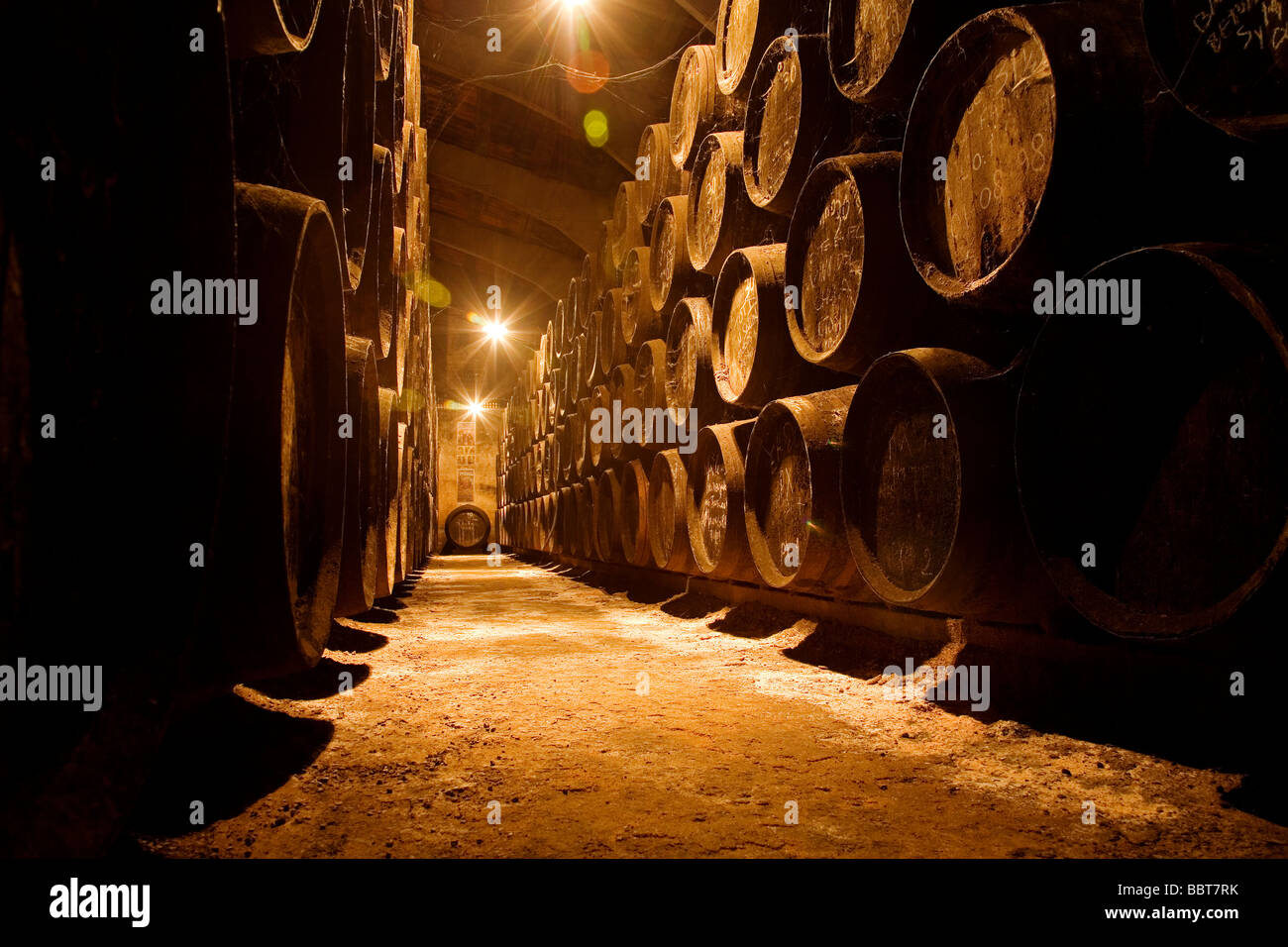 Wine Cellars Toro Albala in Aguilar de la Frontera Cordova Andalusia Spain Stock Photo