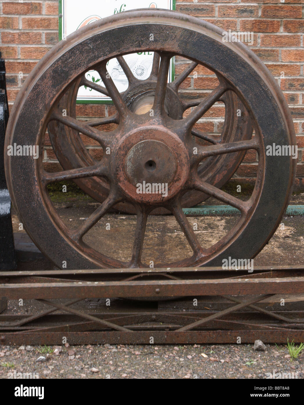 railway wheels Stock Photo