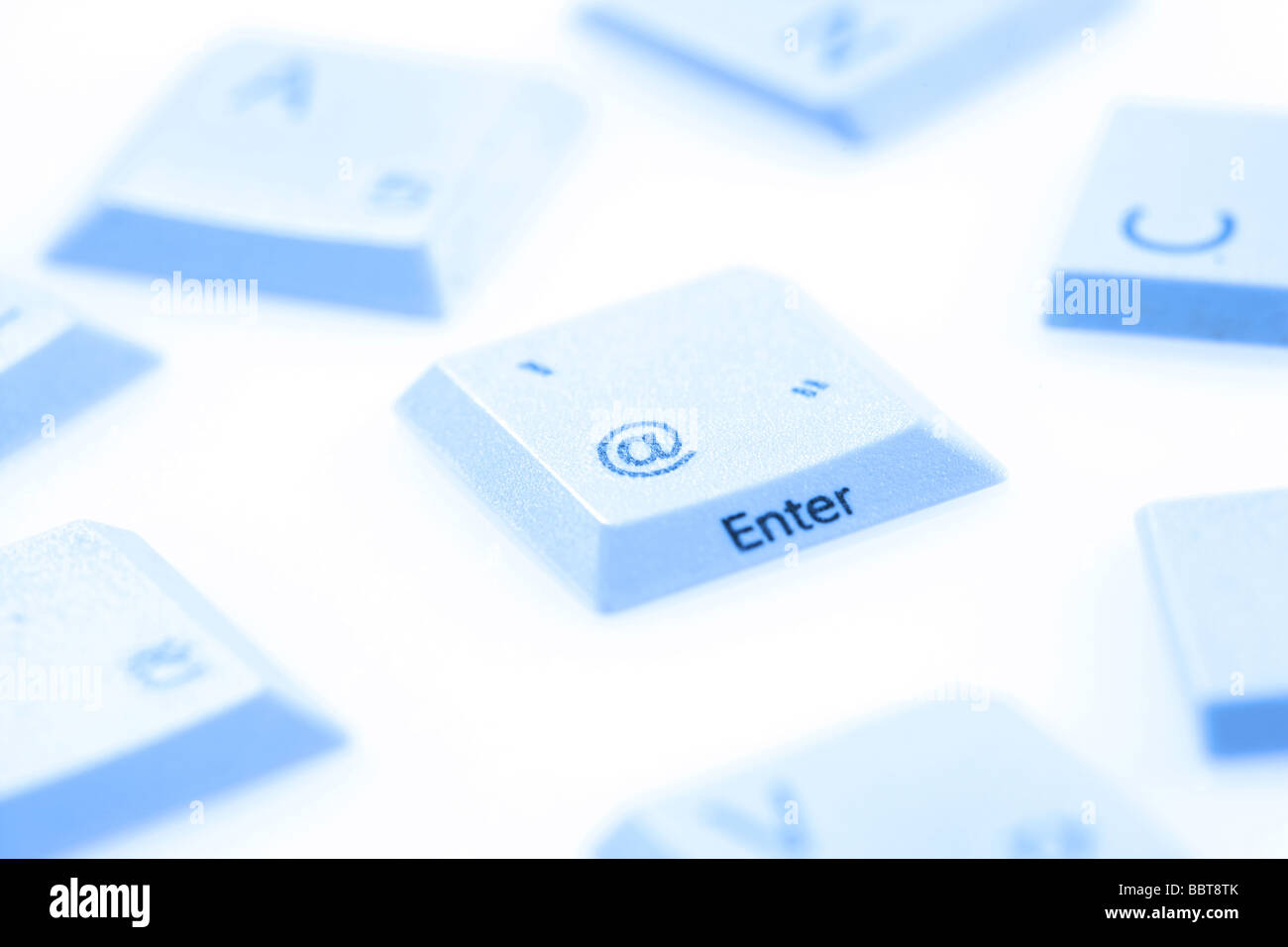 Computer keypads on white background Stock Photo