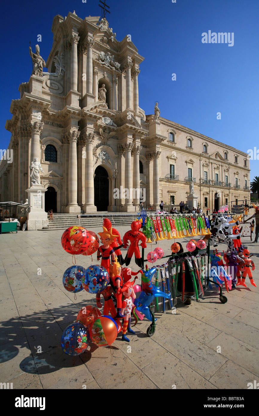 Cathedral, Syracuse, Sicily, Italy Stock Photo