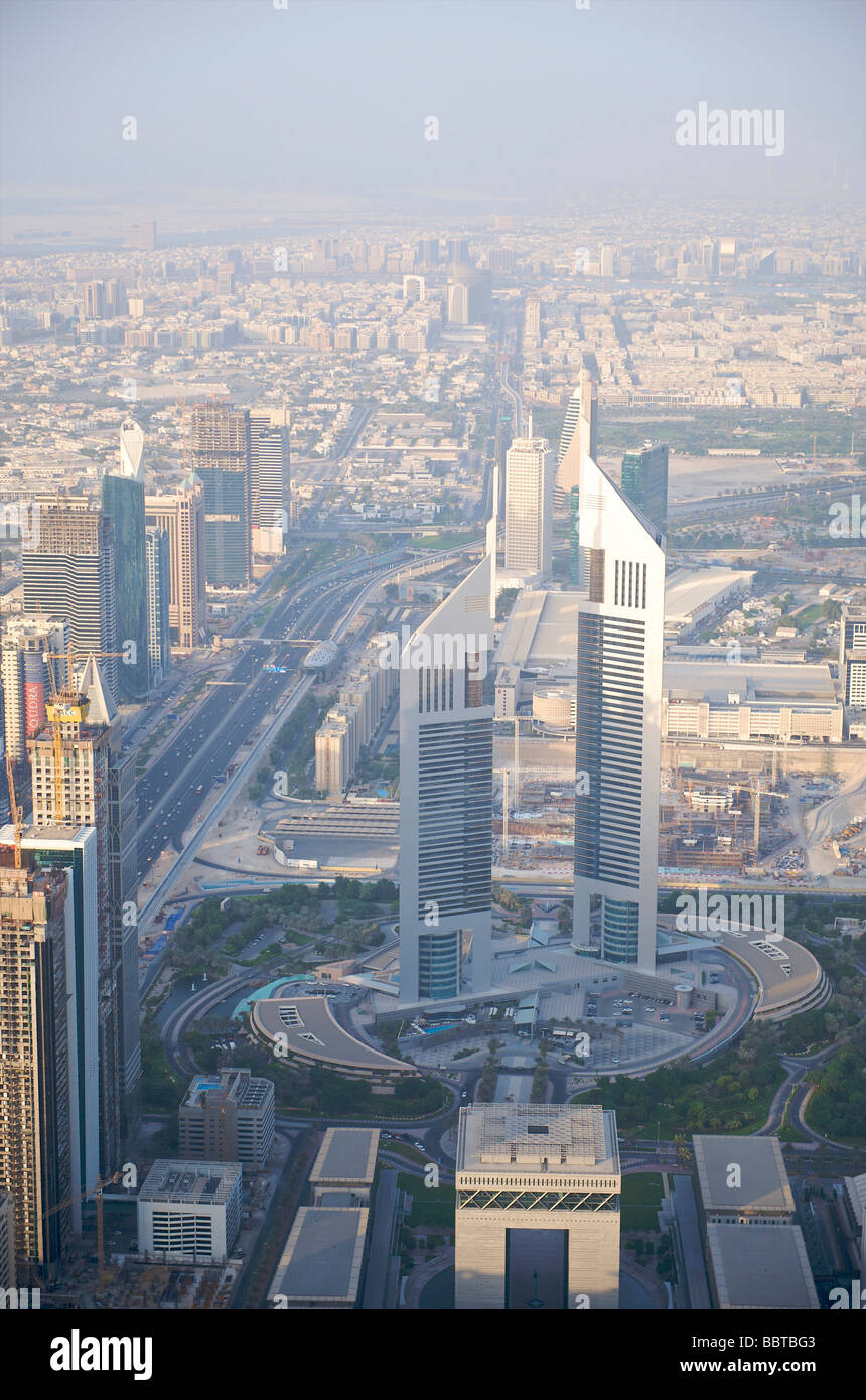 Dubai the sheikh zayed road area Stock Photo