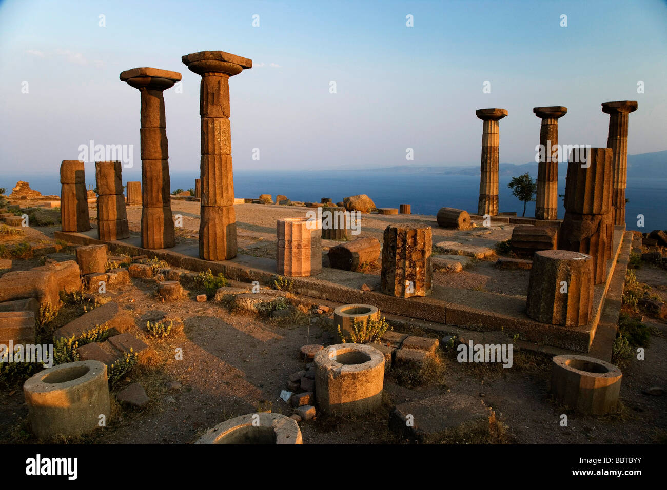 The Greek Temple of Athena, Assos, Behramkale, Turkey, Europe Stock Photo -  Alamy