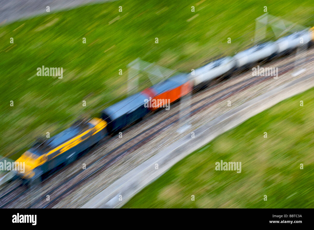 Dutch railways as replicated in Madurodam Stock Photo