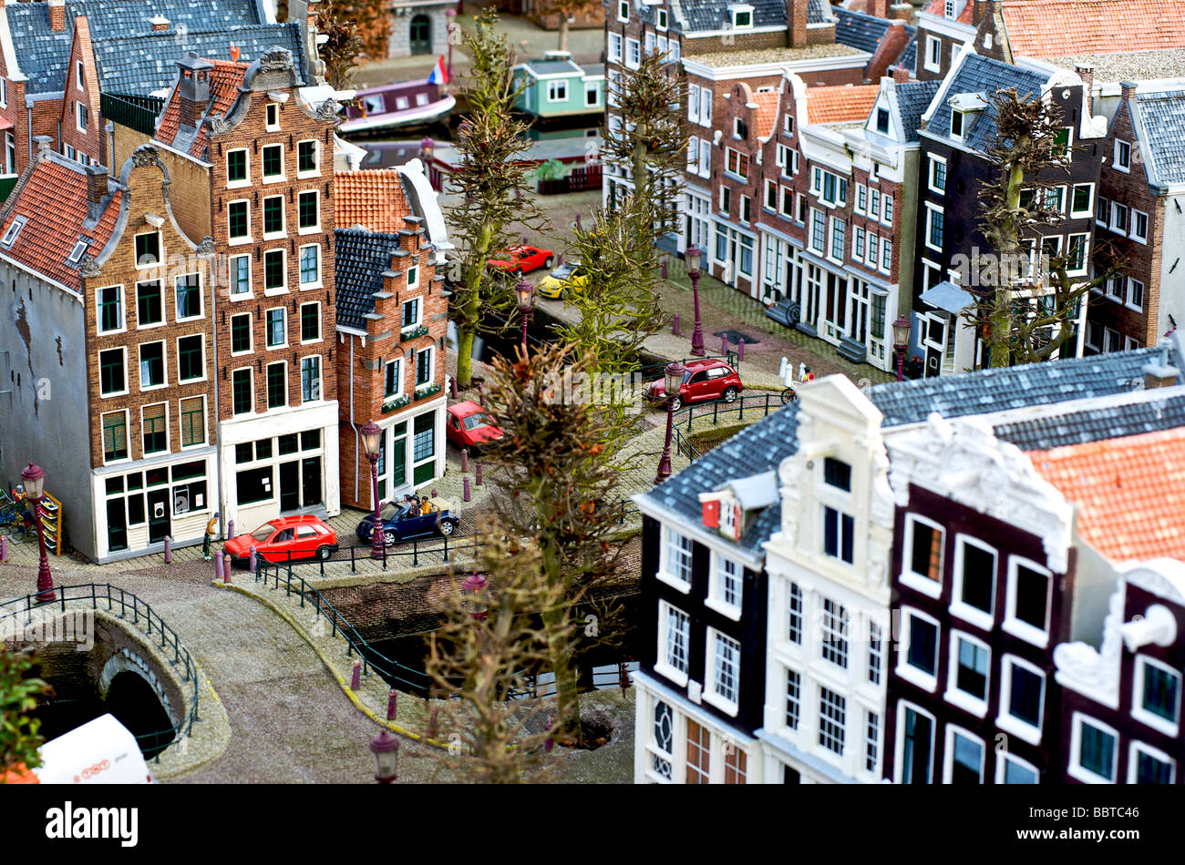 Typical Dutch historic city centre and monumental houses Stock Photo