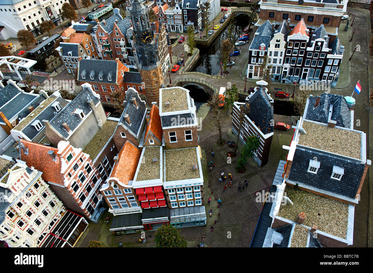 Typical Dutch historic city centre and monumental houses Stock Photo