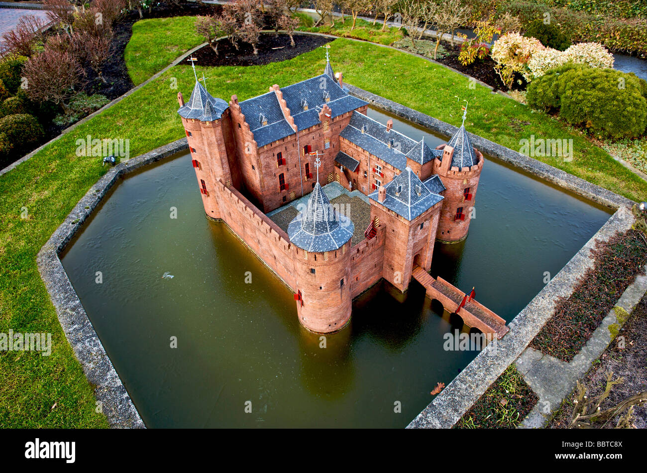 The Muiderslot as replicated in Madurodam Stock Photo