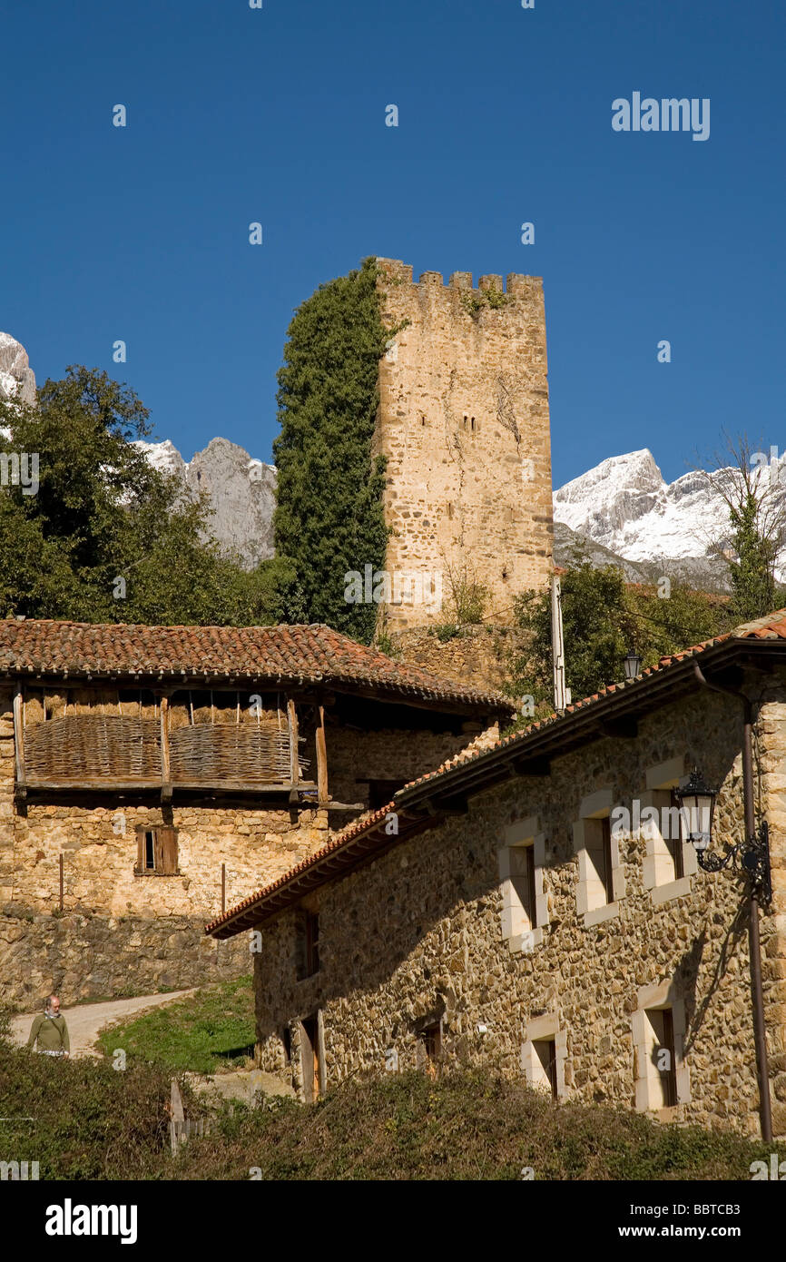 The Village of Mogrovejo Shire of Liebana Picos de Europa Cantabria Spain Stock Photo