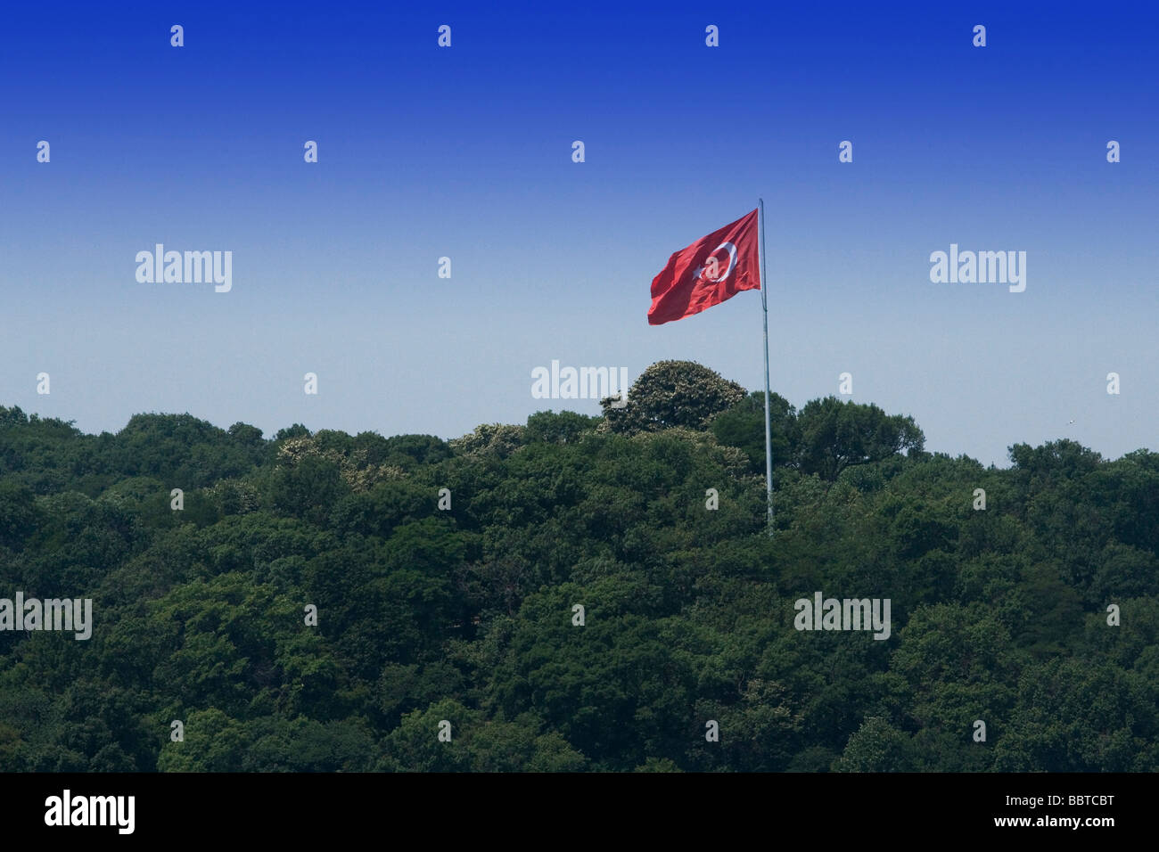 Turkish flag, Istanbul, Turkey, Europe Stock Photo