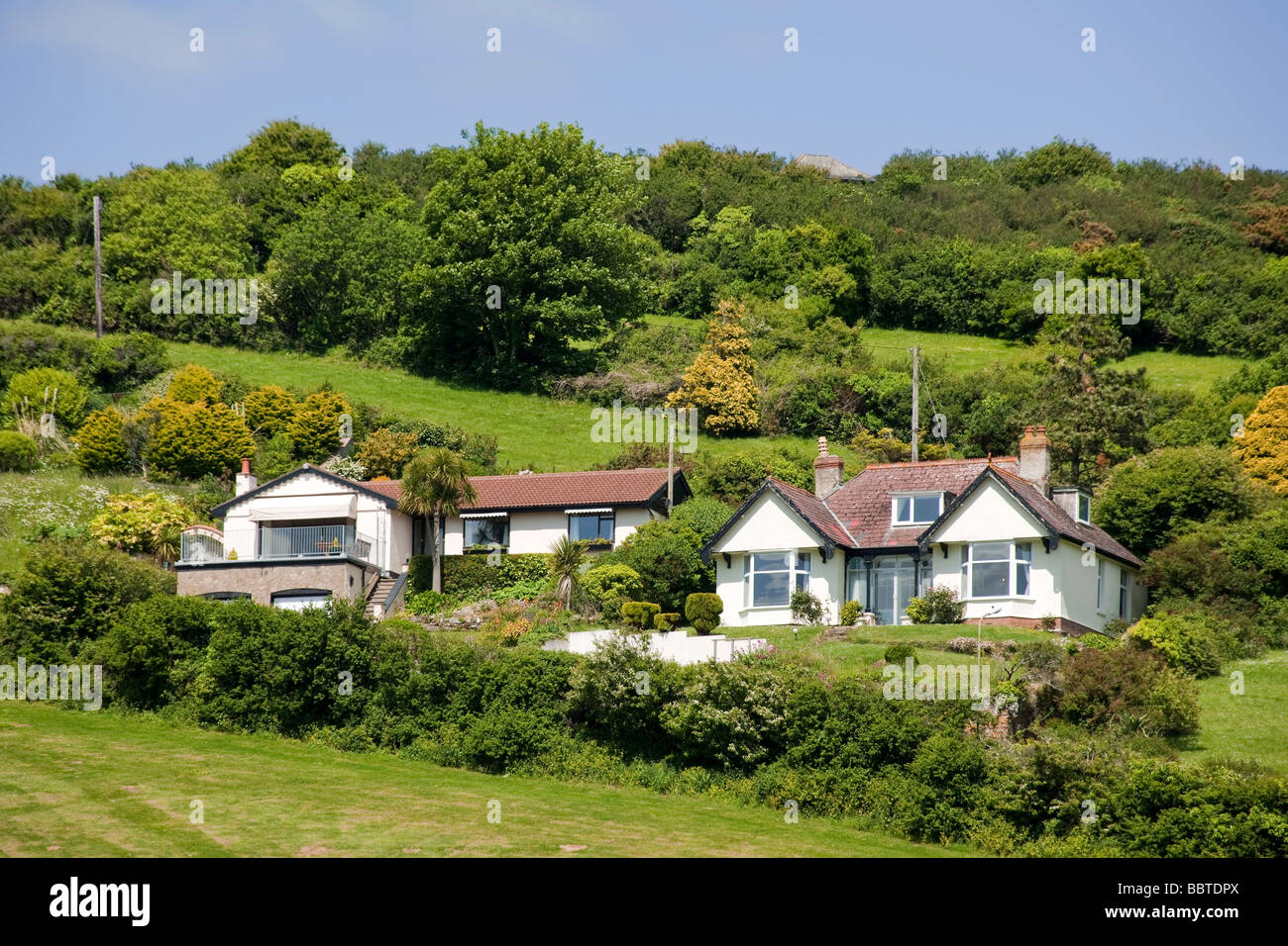 brick built house in countryside Stock Photo