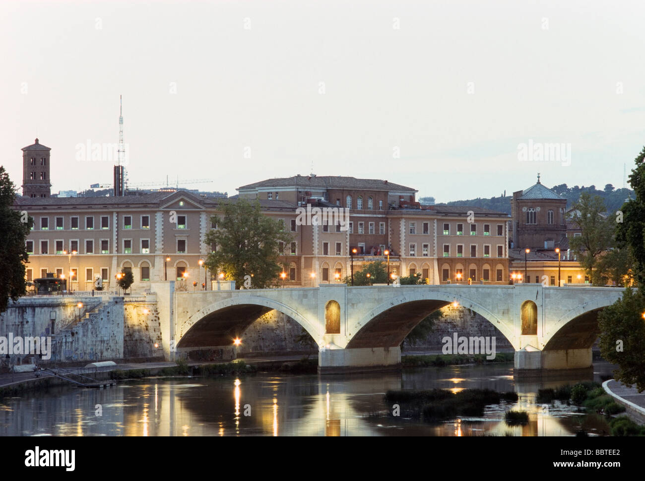 Rome, Italy. The ponte Principe Amedeo Savoia Aosta and ...