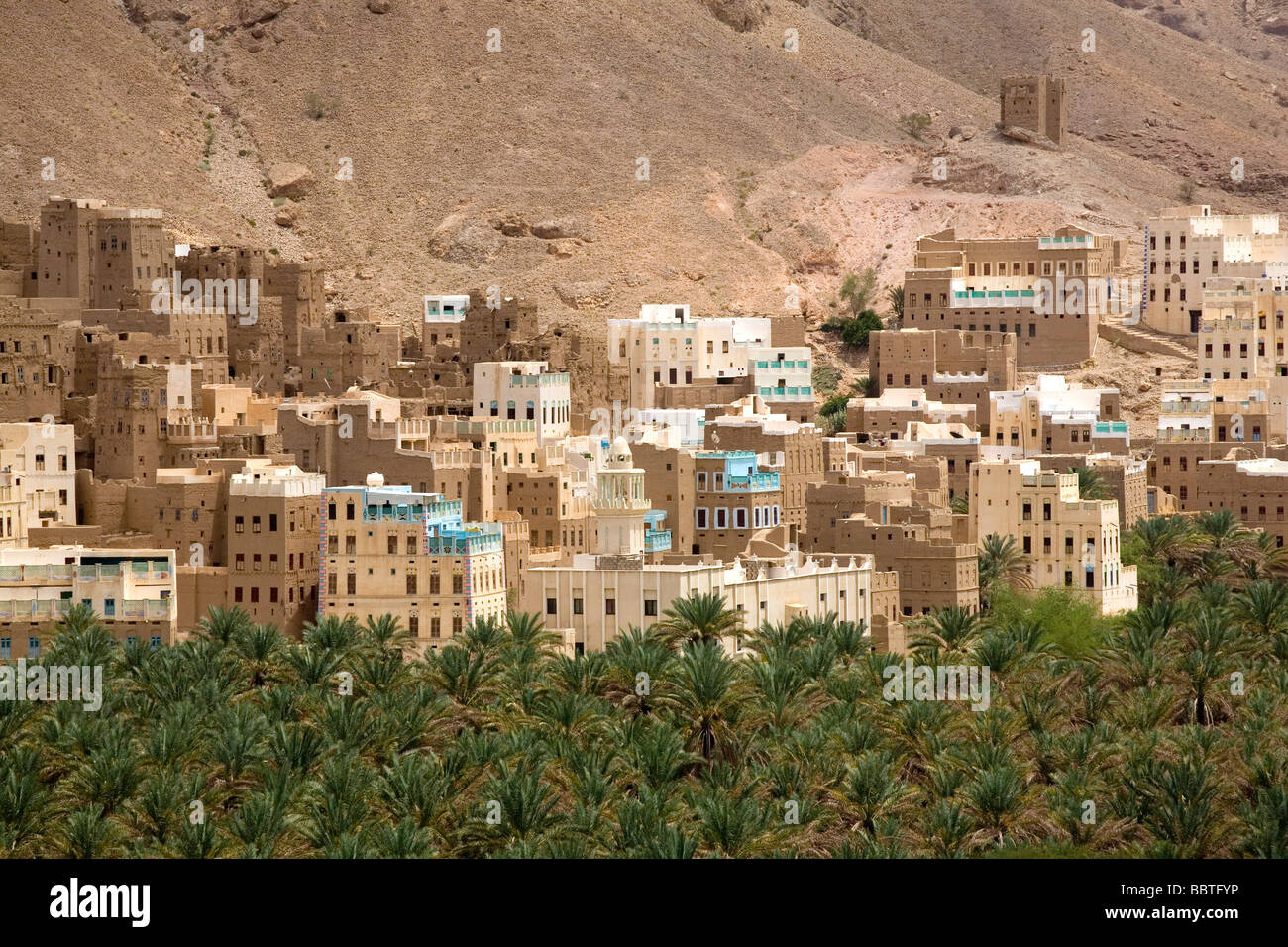 Village view, Al Hab, Wadi Doan, Yemen, Middle East Stock Photo - Alamy