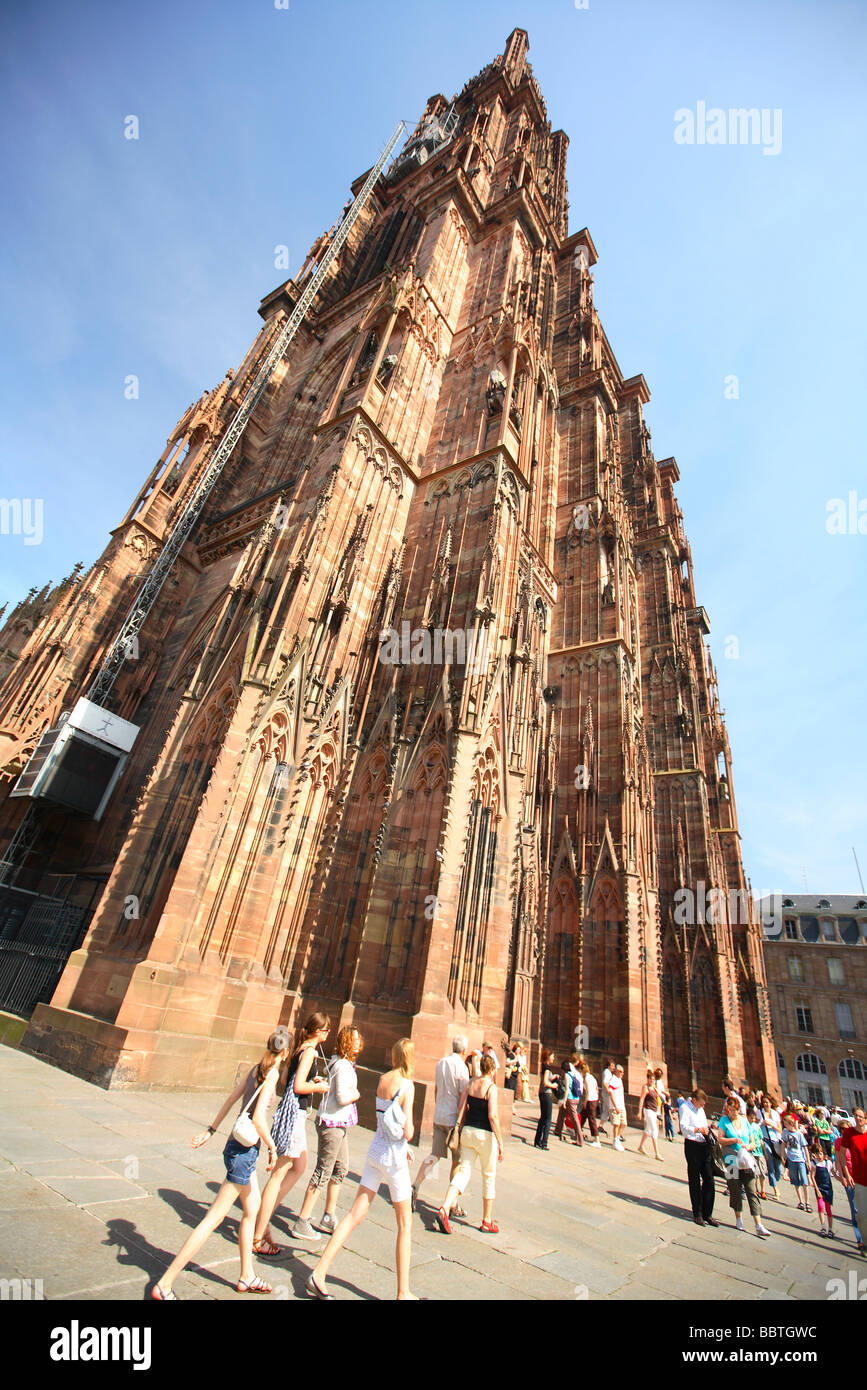 France, Alsace, Strasbourg, Strassburg, Cathedral, Cathedrale, de, Notre Dame Stock Photo