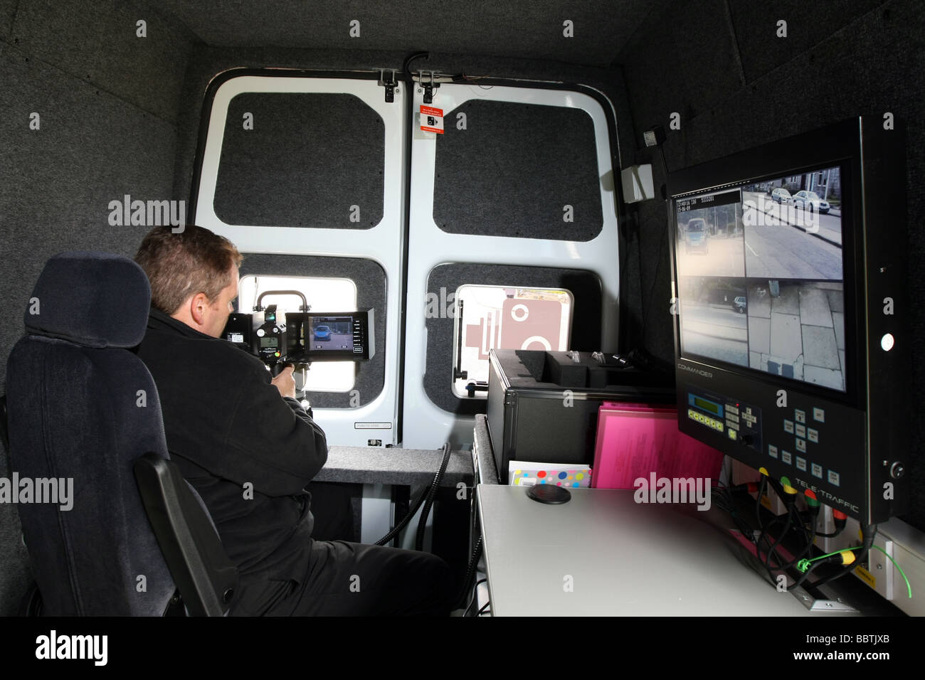 The operator's view from inside a Safety camera van in Aberdeen ...