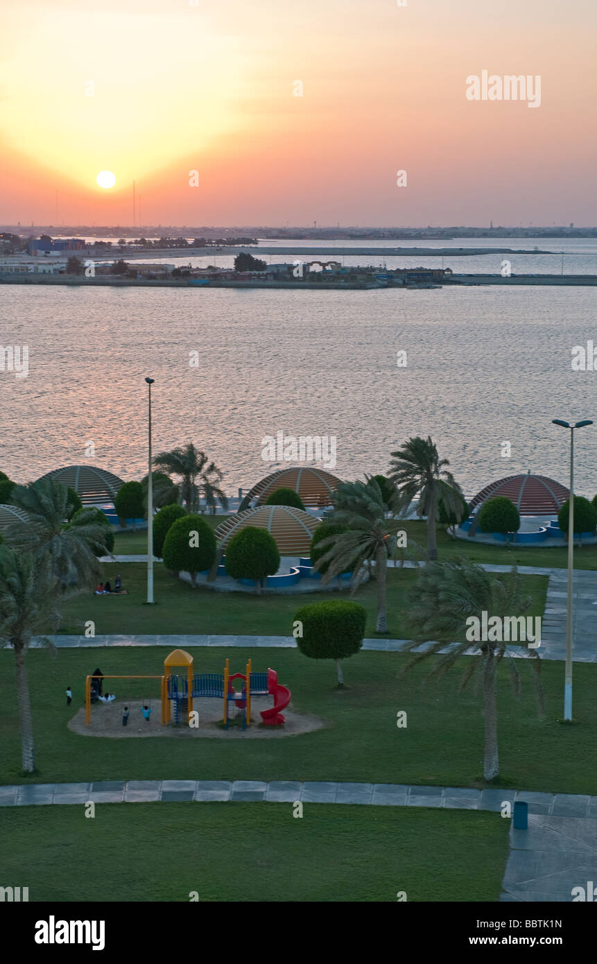 Dammam a garden in the seafront area Stock Photo
