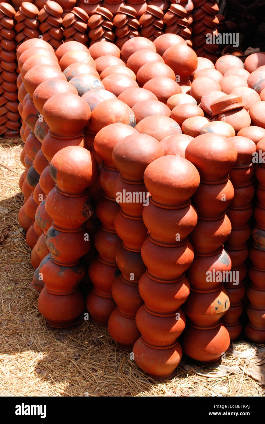 clay pots ; india Stock Photo