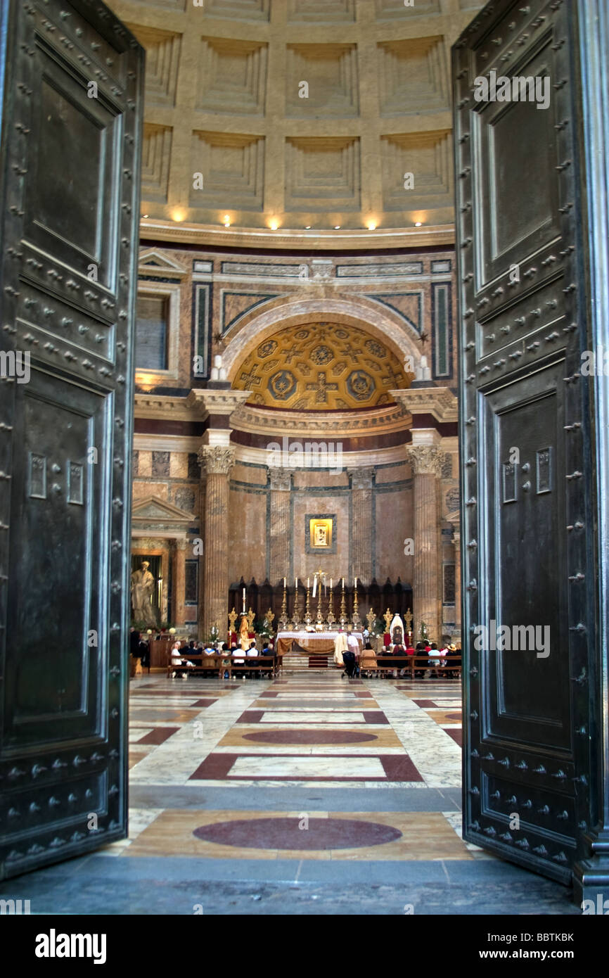 Inside the Pantheon Rome Stock Photo