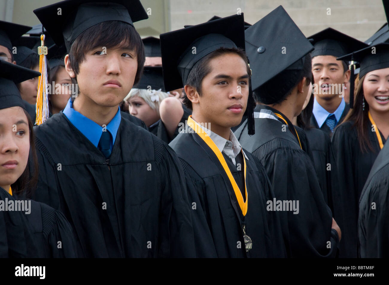 Filipino Asian American high school graduation grad teen Stock Photo ...