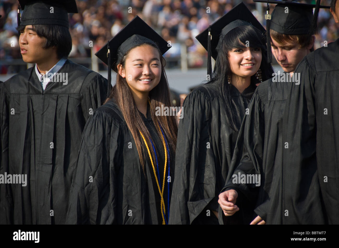 high school graduation grad asian american teenager teen Stock Photo ...
