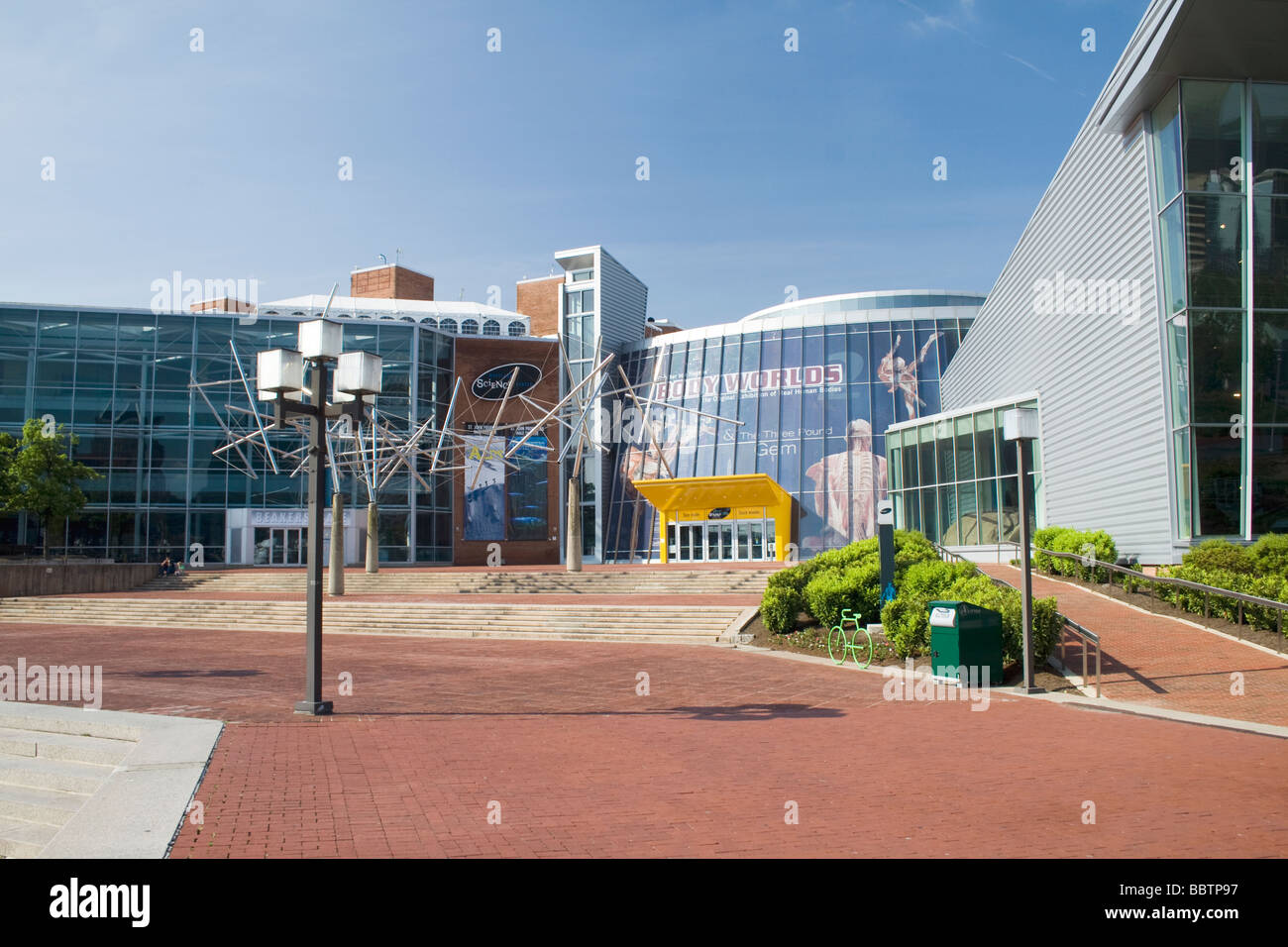 Enterance to Maryland Science Center at Baltimore's Inner Harbor Stock Photo