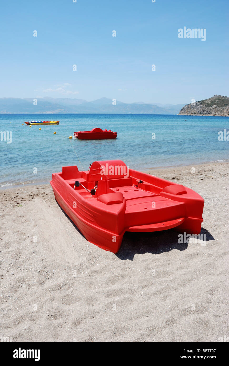 pedal boat on the beach Stock Photo Alamy