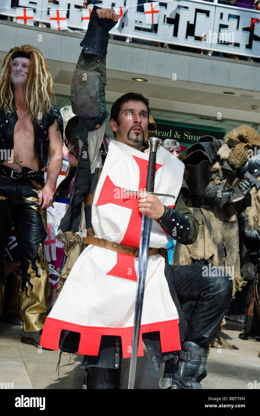 Actor portraying St George Stock Photo - Alamy