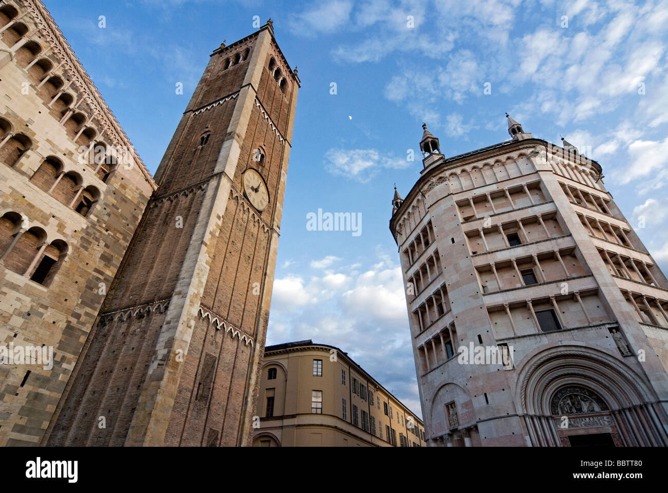 The cathedral and the baptistry Parma Emilia Romagna Italy Europe Stock Photo