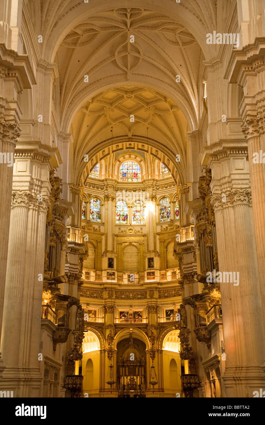 Interior de la Catedral de Granada Andalucía España Cathedral of Granada Andalusia Spain Stock Photo
