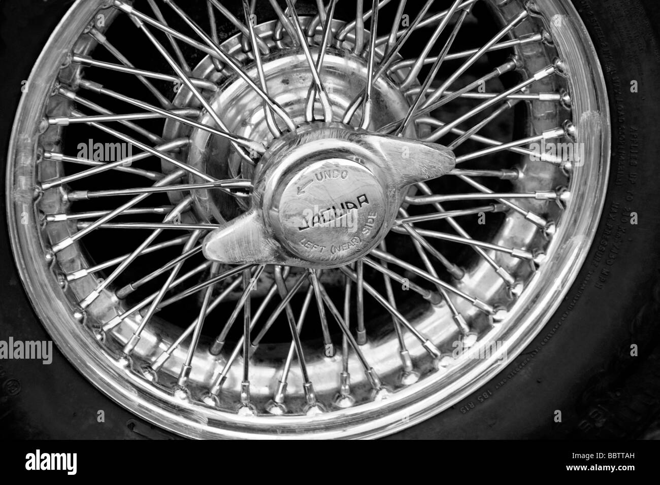 Jaguar E Type Wheel Stock Photo