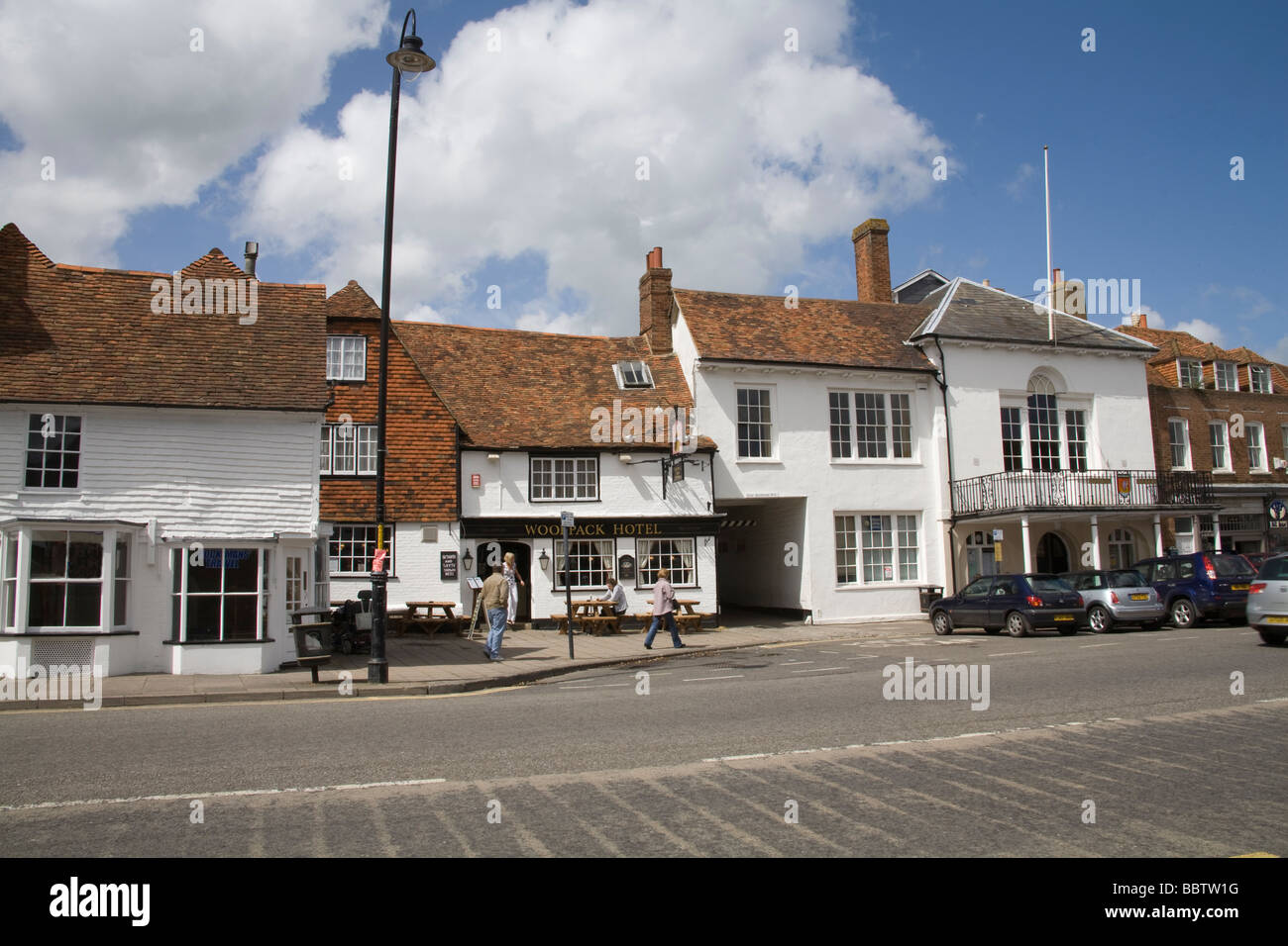 Tenterden Kent England UK May Historic public house and Town Hall