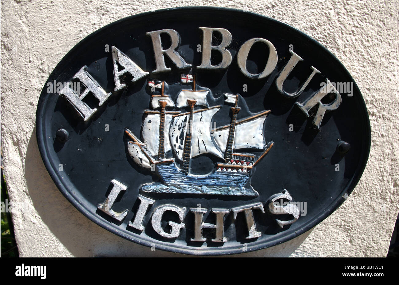 Harbour Lights house sign, Dartmouth, Devon, UK Stock Photo Alamy