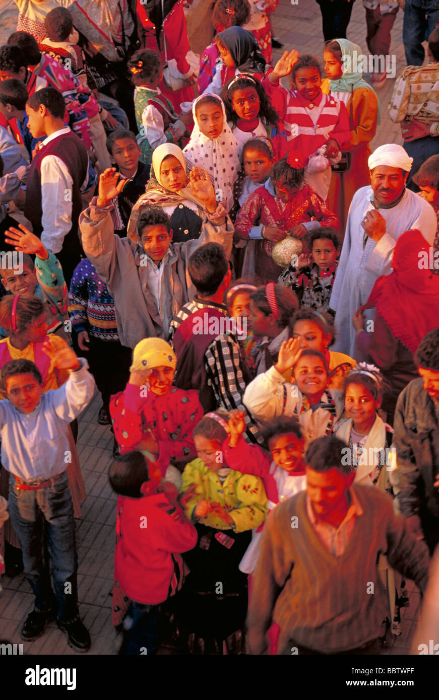 Elk157 2439 Egypt Luxor school children Stock Photo