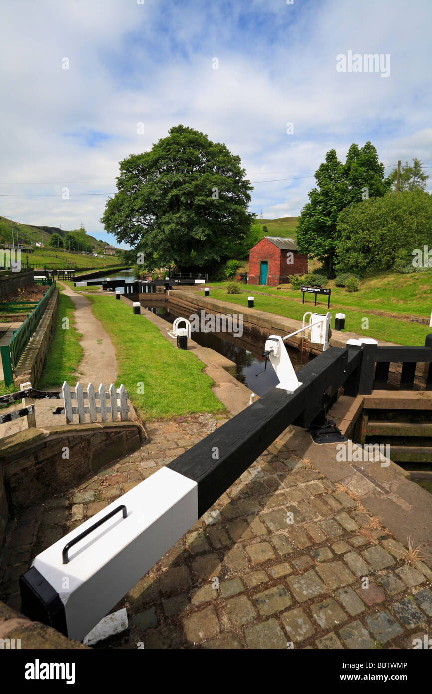 Summit Lock Rochdale Canal near Littleborough Rochdale Greater Manchester Lancashire England UK Stock Photo