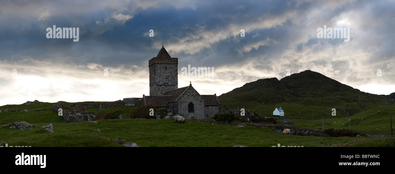 St Clements Church, Rodel, Isle of Harris, Outer Hebrides, Scotland Stock Photo
