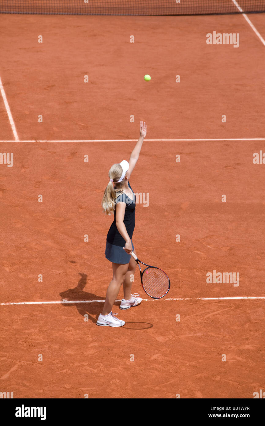 Final game for first place among juniors, girls, single category. Tennis. Roland Garros.Daria Gavrilova Stock Photo