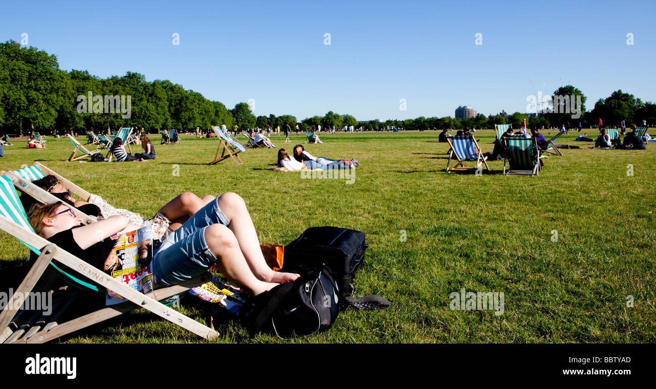People In Hyde Park London UK Europe Stock Photo