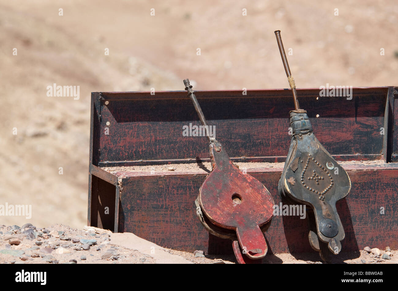 Traditional Bedouin fire bellows Stock Photo