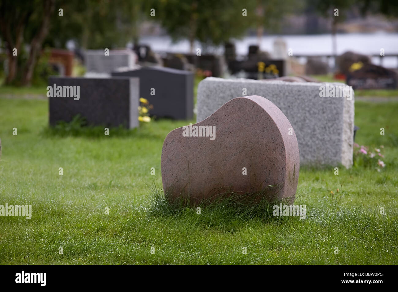 Marble monuments on catholic cemetery Stock Photo Alamy