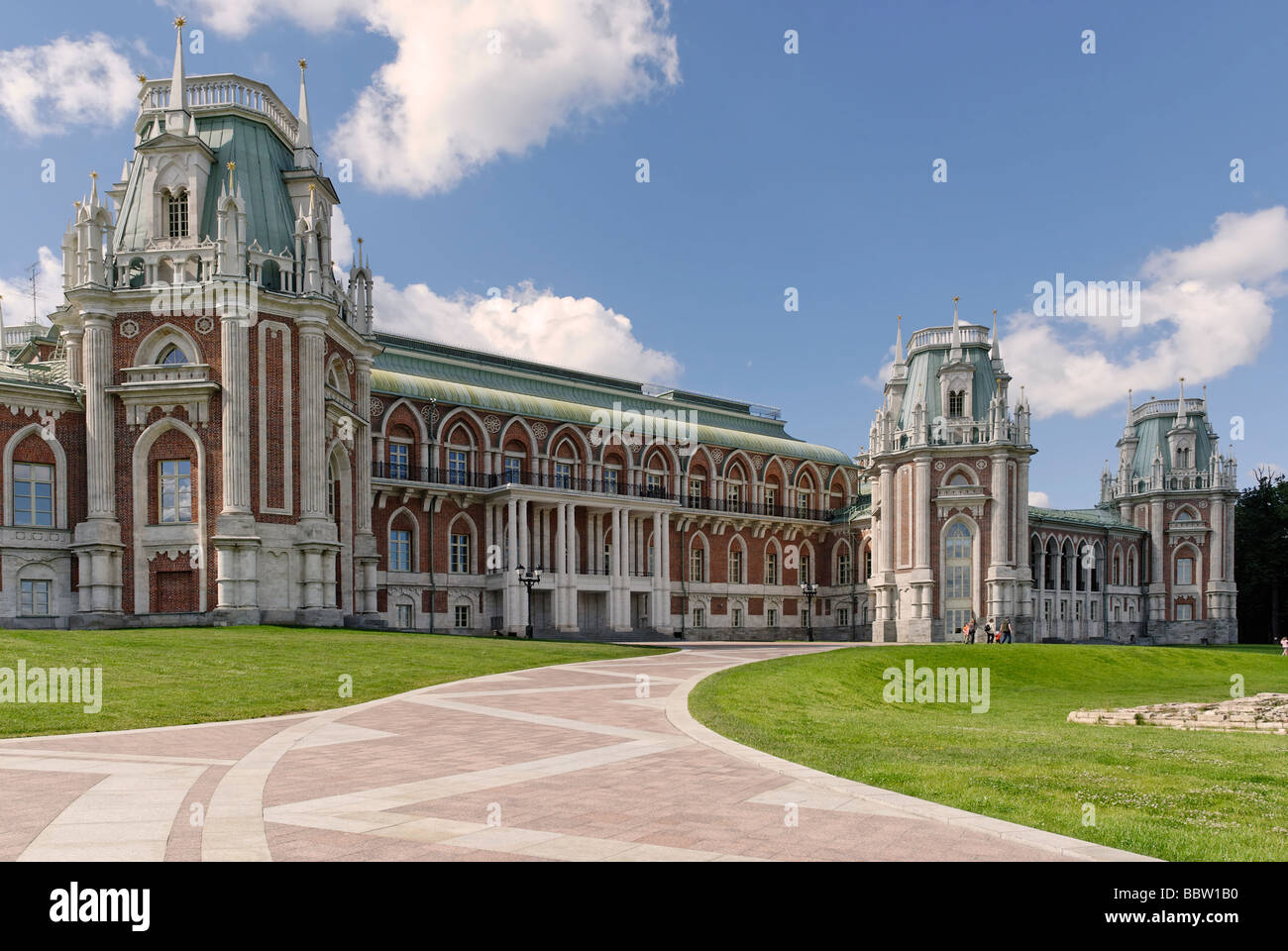 The Grand Palace (1786 -1796) in Tsaritsyno was built by Matvey Kazakov. Tsaritsyno estate, Moscow, Russia Stock Photo