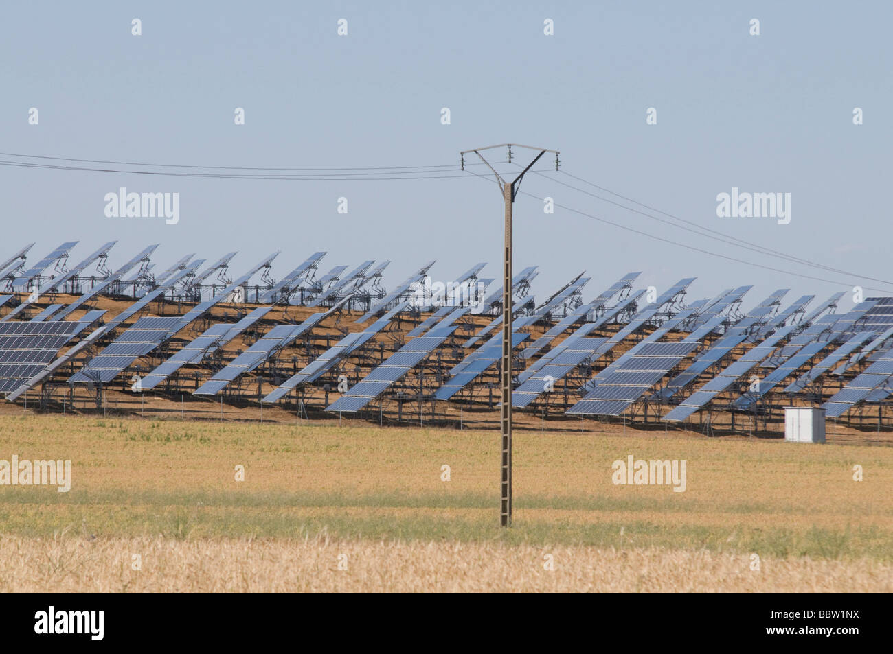 Solar power station in Spain, Zamora region Stock Photo