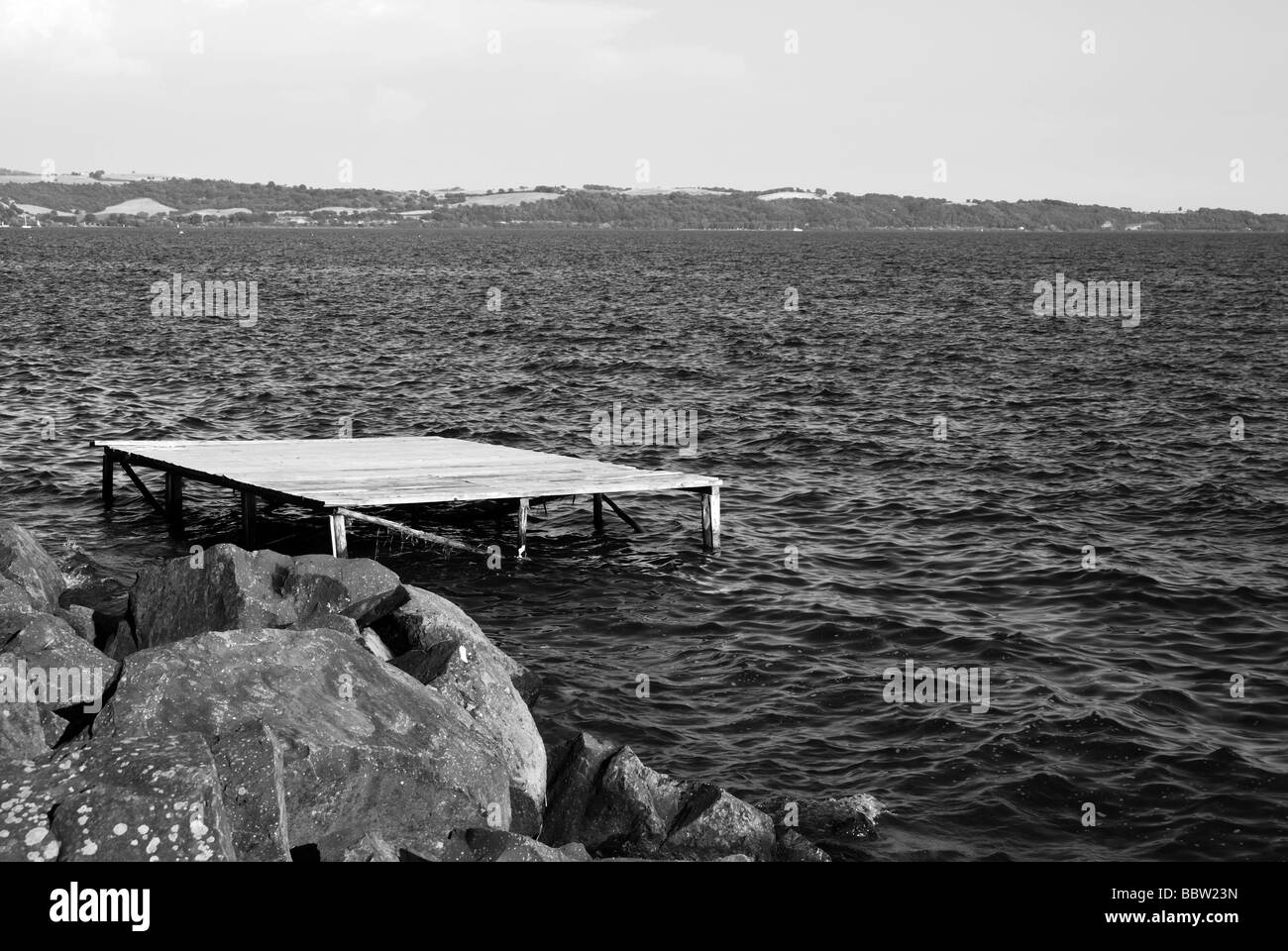 Bracciano lake from Trevignano Stock Photo