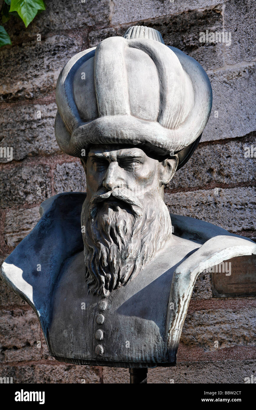 Bronze bust of Sinan, famous Ottoman architect, Cafer Aga yard