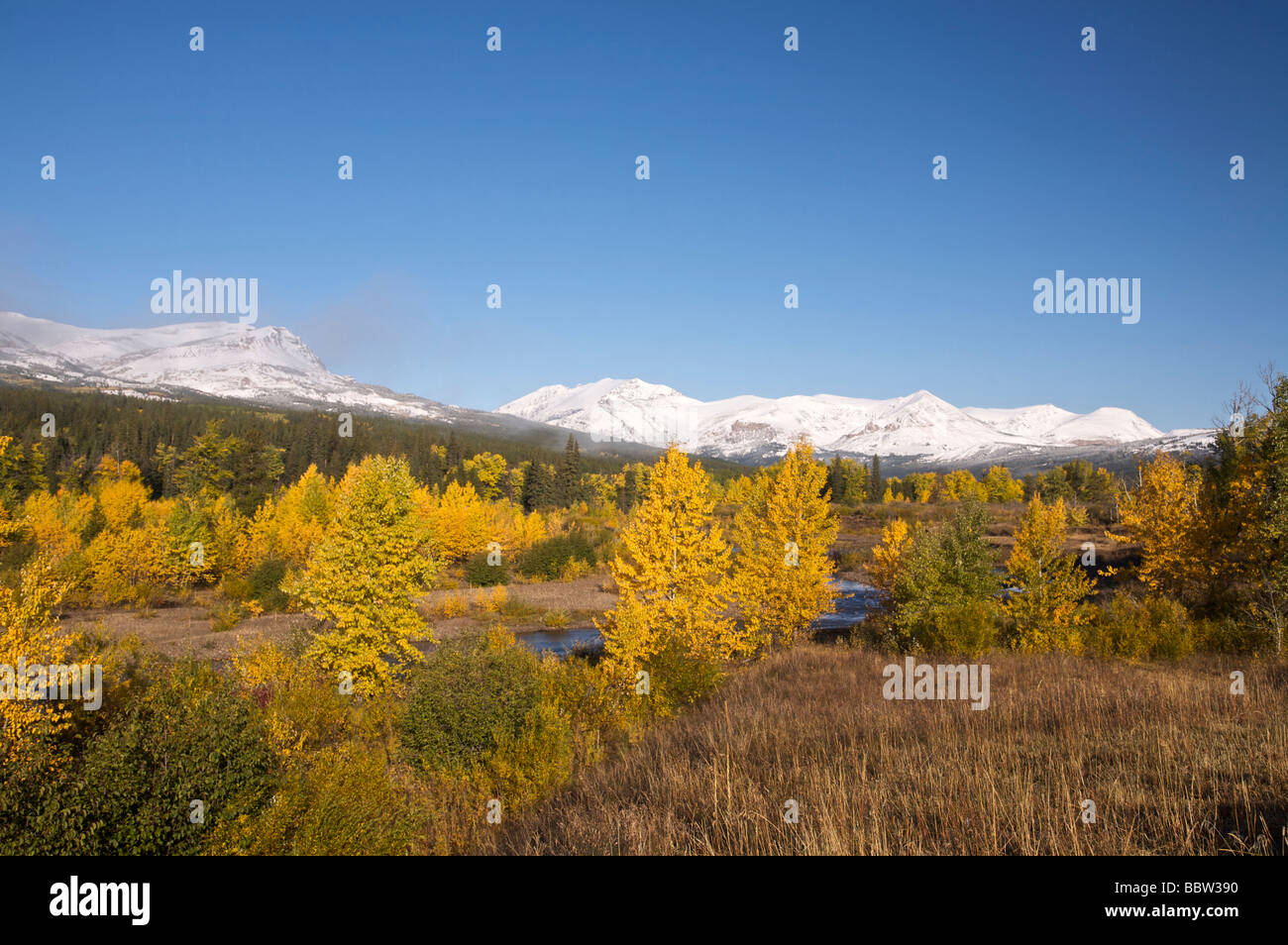 Two Medicine River and Rocky Mountains Glacier National Park Montana Stock Photo Alamy
