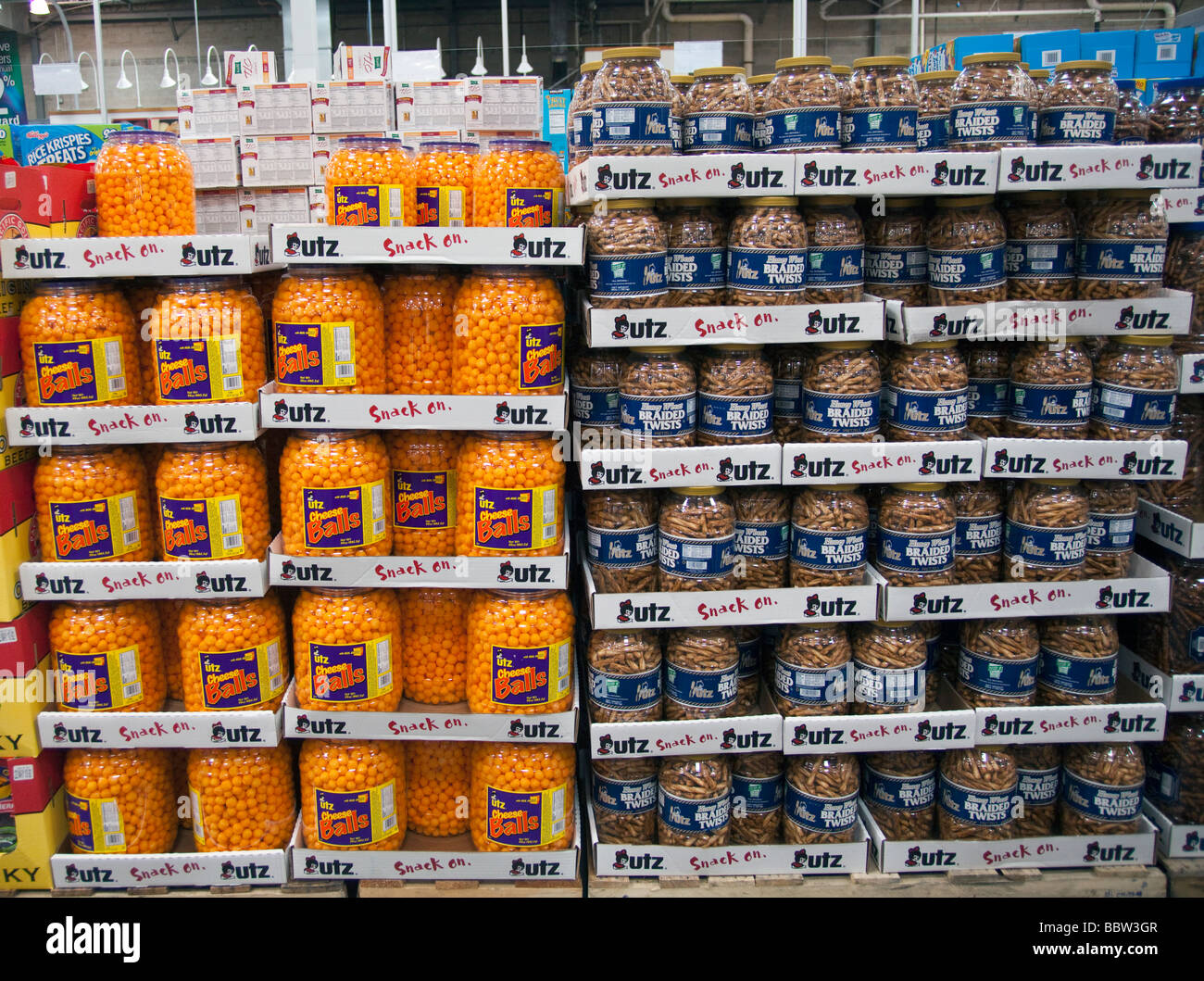 Utz snack foods, Costco warehouse, USA Stock Photo