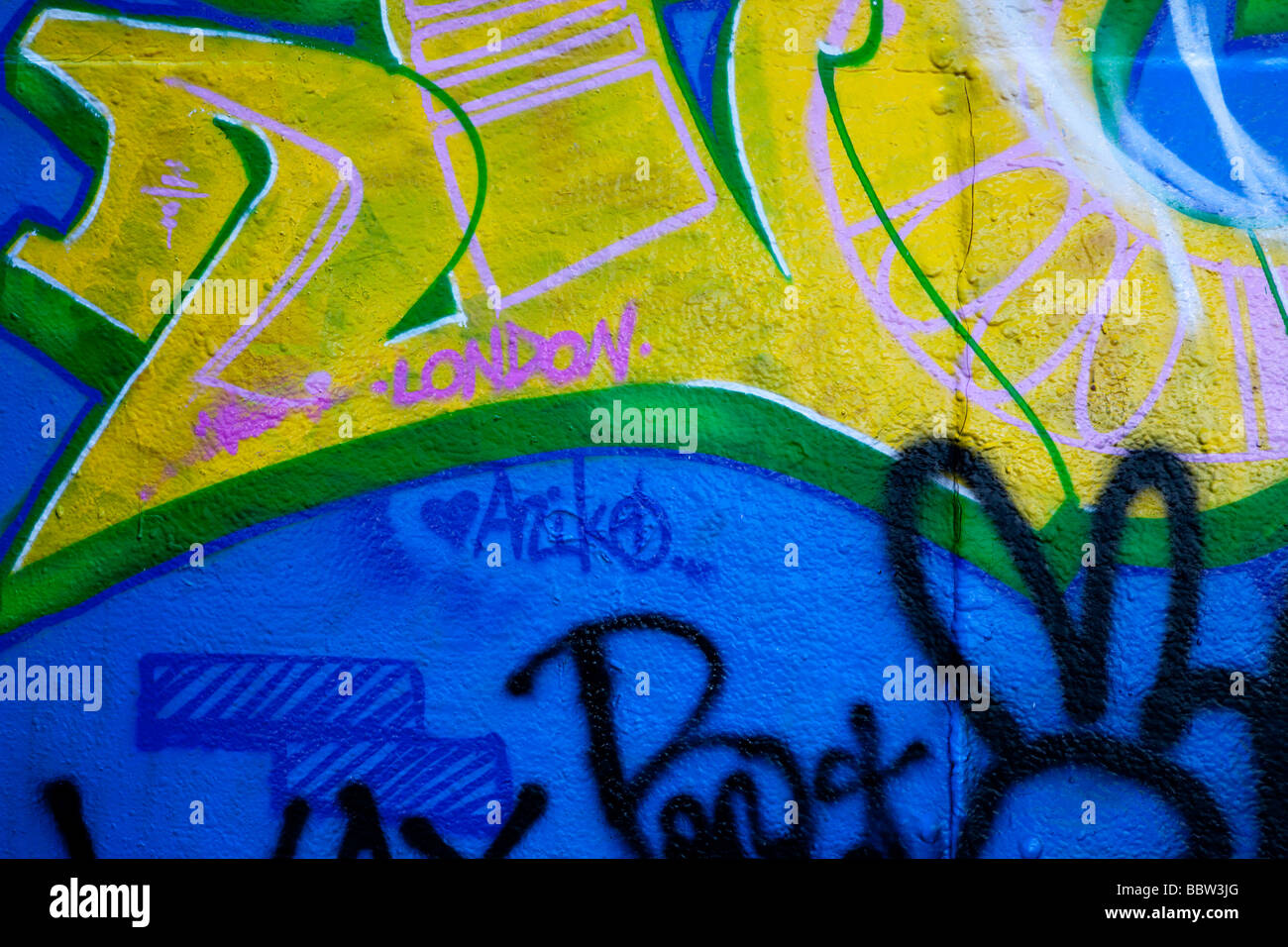 Graffiti At The Skateboard Centre South Bank London UK Europe Stock